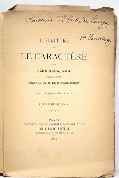 L'Ecriture et le caractère. Précédé d'une préface de M. le …
