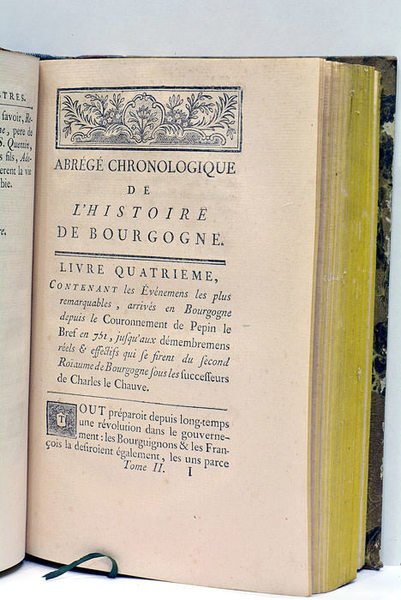 Abregé chronologique de l'Histoire écclésiastique civile et littéraire de Bourgogne …
