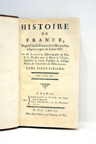 Histoire de France, depuis l'établissement de la Monarchie jusqu'au Règne …