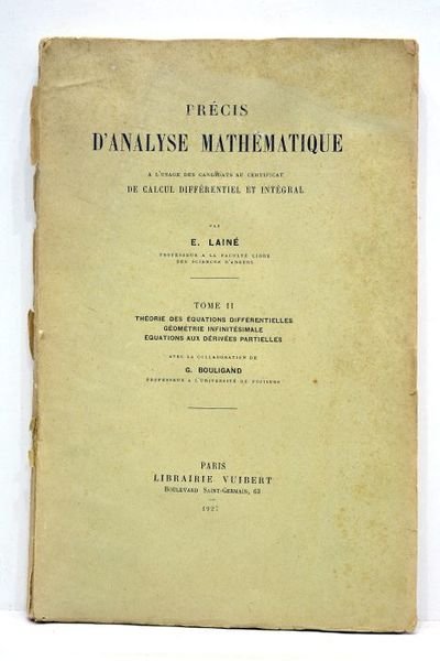 Précis d'analyse mathématique à l'usage des candidats au certificat de …