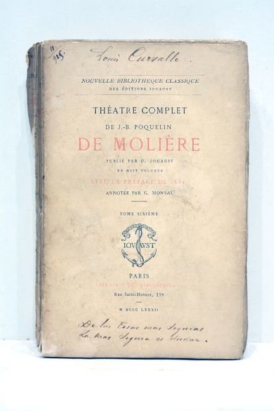 Théâtre complet de J.-B. Poquelin De Molière, publié par D. …