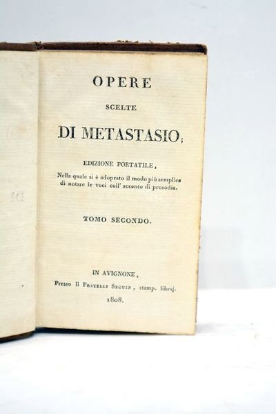 Opere scelte. Edizione portatile, nella quale si è adoprato il …