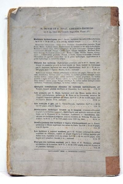 Nouvelle théorie et calcul des roues-tourbines: turbines à eau et …