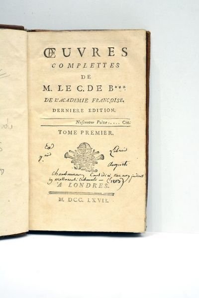 OEUVRES complètes de M. Le. C. de B***, de l'Académie …