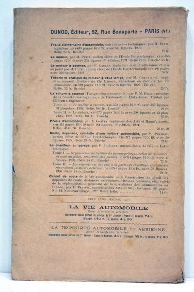 Organisation et fonctionnement des vehicules automobiles. Cours professé au Centre …