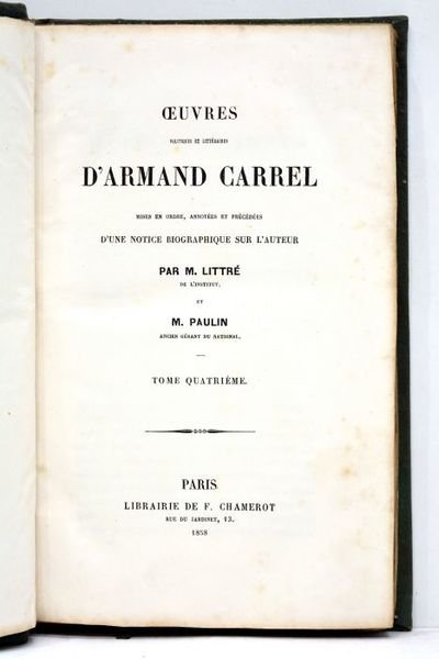 Oeuvres. Mises en ordre, annotées et précédées d'une notice biographique …