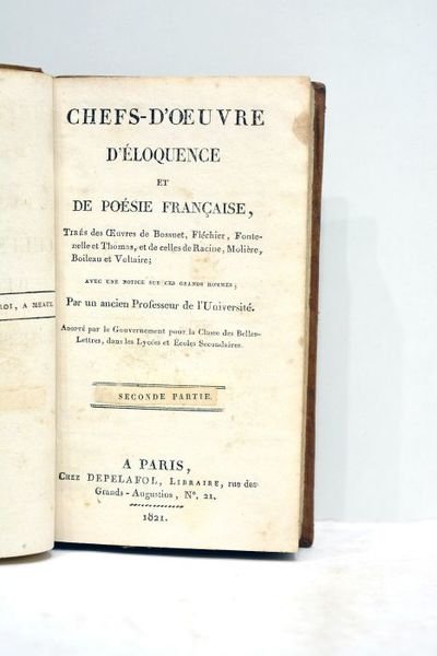 CHEFS-D'OEUVRE d'éloquence et de poésie française, tirés des oeuvres de …