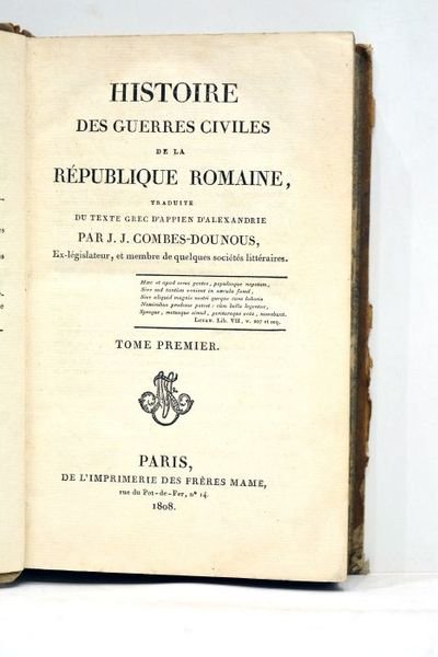 Histoire des guerres civiles de la République romaine, traduite du …