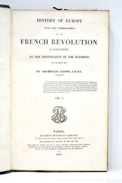 History of Europe from the commencement of the French Revolution …