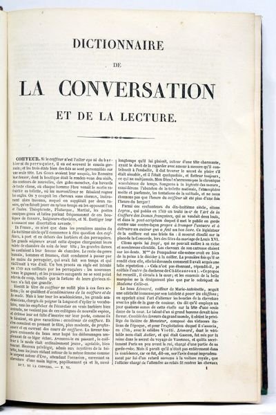DICTIONNAIRE de la conversation et de la lecture. Inventaire raisonné …
