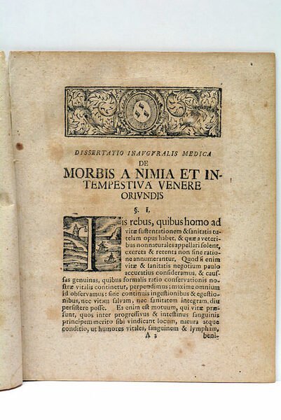 Dissertatio Inauguralis Medica de Morbis ex Nimia et Intempestiva Venere …