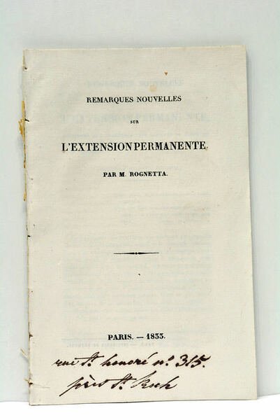 Remarques Nouvelles sur l'Extension Permanente. Appliquée aux fractures très obliques …