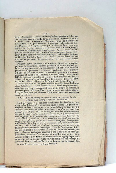 NOUVEAUX PROCEDES HERNIAIRES et lithotripsie; bandages compresseurs à combinaisons, pour …