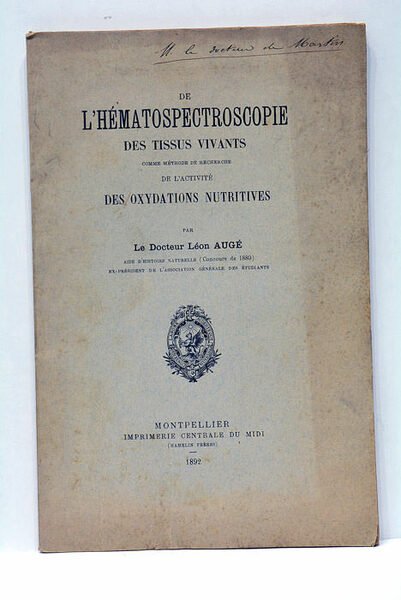 De l'Hématospectroscopie des tissus vivants comme méthode de recherche de …