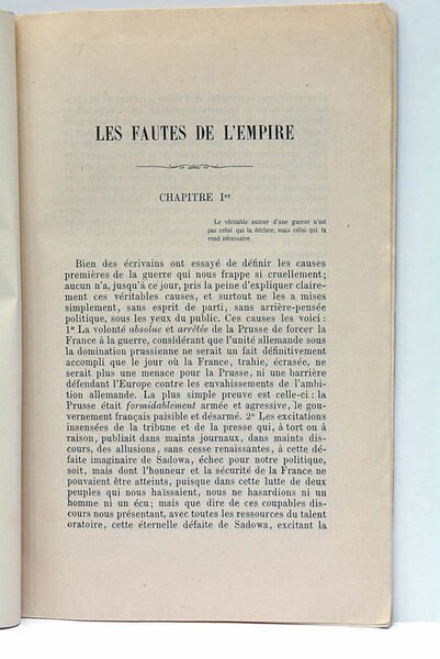 De´die´ au peuple. Les fautes de l'Empire.