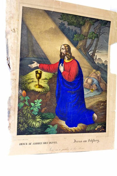 Jesus au jardin des olives.