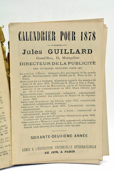 ANNUAIRE DE BÉZIERS 1878.