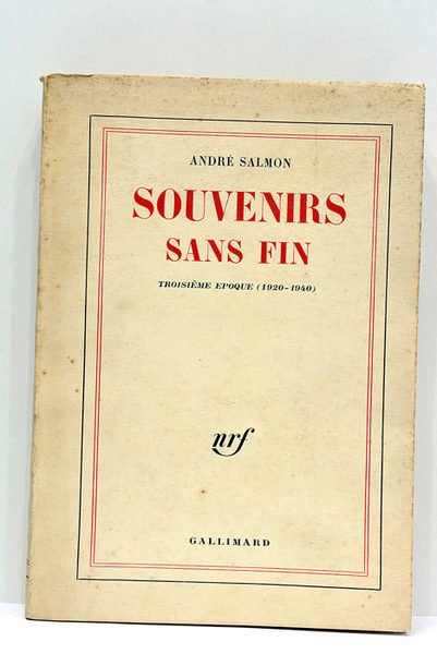 Souvenirs sans fin. Troisième epoque (1920-1940).