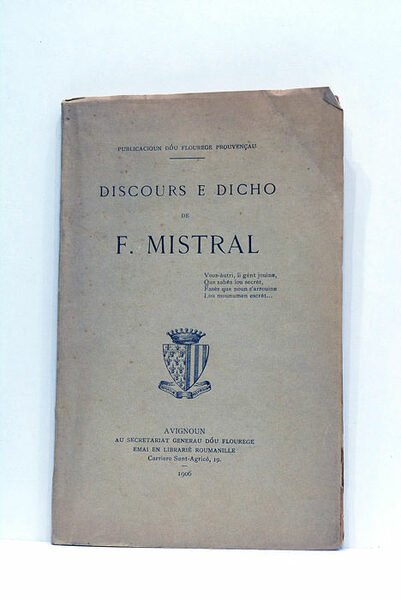 Discours e dicho de F. Mistral.