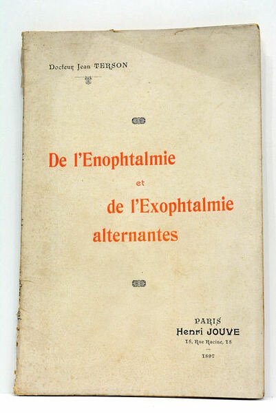 De l'enophtalmie et de l'exophtalmie alternantes.
