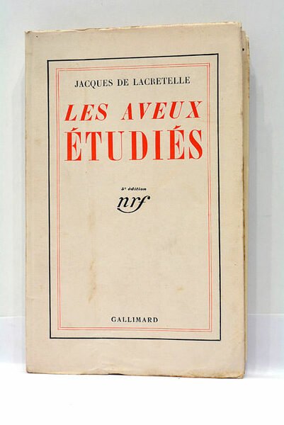 Les Aveux Étudiés. Cinquième édition.