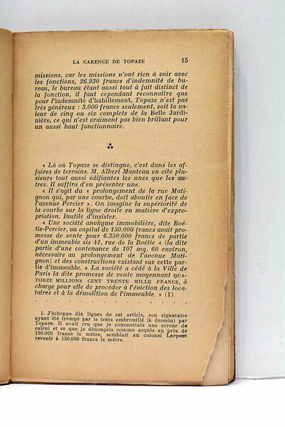 La Carence de Topaze.