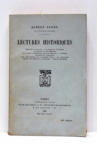 Lectures Historiques. Mémoires de soldats - Le drame de Vincennes …