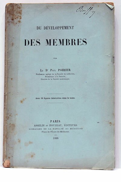 Du Développement des membres. Avec 18 figures intercalées dans le …