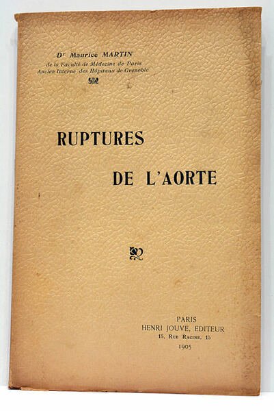 Ruptures de l'Aorte.
