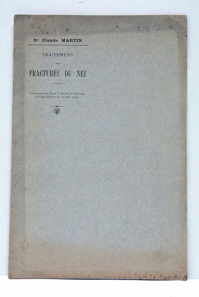 Traitement des fractures du nez.