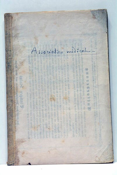 ASSOCIATION (DE L') UNIVERSELLE DES MÉDECINS ET DE SON IMPORTANCE …