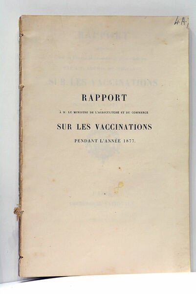 RAPPORT PRÉSENTÉ À M. LE MINISTRE DE L'AGRICULTURE ET DU …