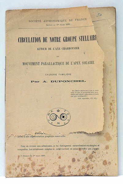 Circulation de notre groupe stellaire autour de l'axe Charbonnier et …