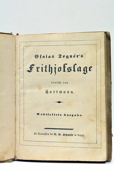 Frithiofslage deutsch von Hartmann. Wohlfeilste Ausgabe.