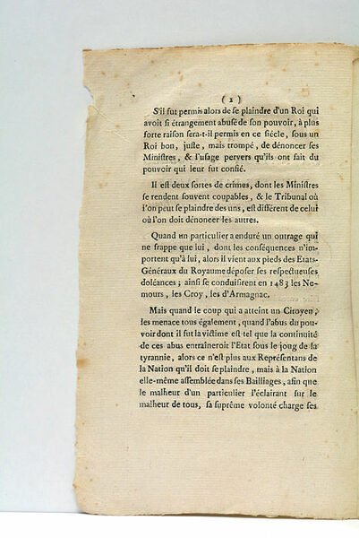 A la Nation assemblée dans ses Bailliages, Pour élire ses …