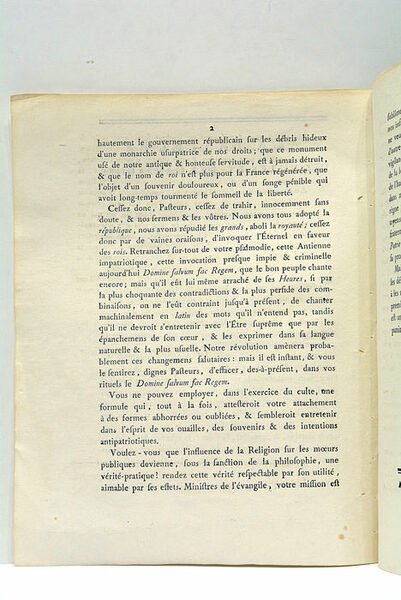 Aux Pasteurs des Villes et des Campagnes. 6 Novembre, l'an …