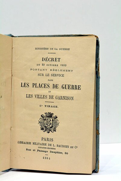 DÉCRET DU 23 OCTOBRE 1883 PORTANT RÉGLEMENT SUR LE SERVICE …