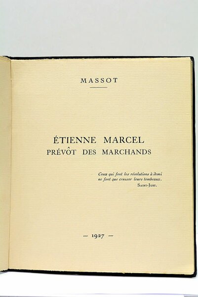 Étienne Marcel prévôt des marchands.