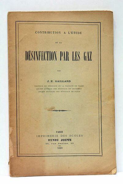 Contribution à l'étude de la désinfection par les gaz.
