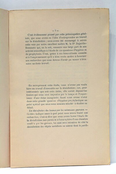 Contribution à l'étude de la désinfection par les gaz.