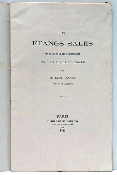 Les étangs salés des bords de la Mer Méditerranée et …