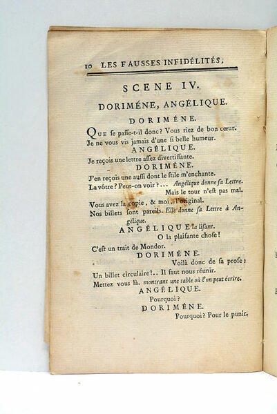 Les Fausse Infidélités, comédie.