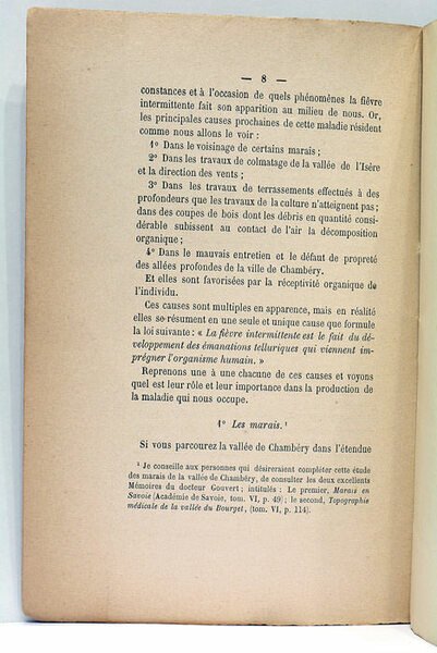 De la fièvre intermittente dans la Vallée de Chambéry.