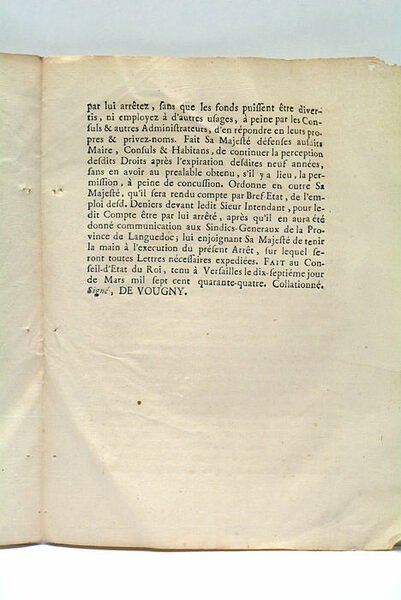 ARREST DU CONSEIL D'ETAT DU ROY, QUI PERMET À LA …