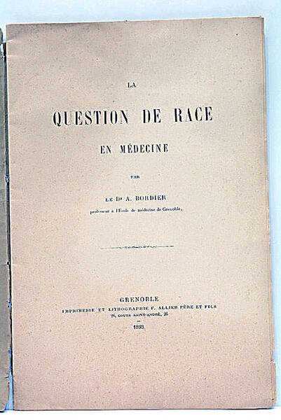 La question de la race en médecine.