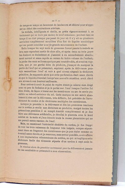 Implantation vélamenteuse du cordon considérée comme l'une des causes de …