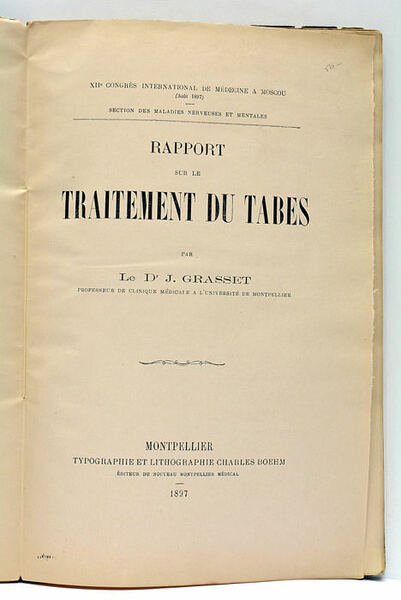 Rapport sur les traitements du Tabes.