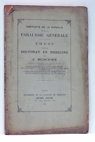 Rapports de la syphilis et de la paralysie générale. Thèse …