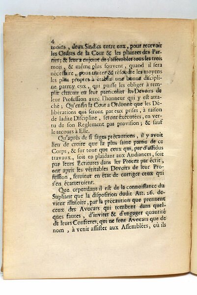 ARREST DE LA COUR DE PARLEMENT, AYDES ET FINANCES DE …