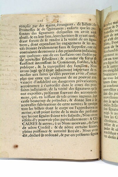 DECLARATION DU ROY, CONCERNANT LES BILLETS, PROMESSES ET QUITTANCES SOUS …